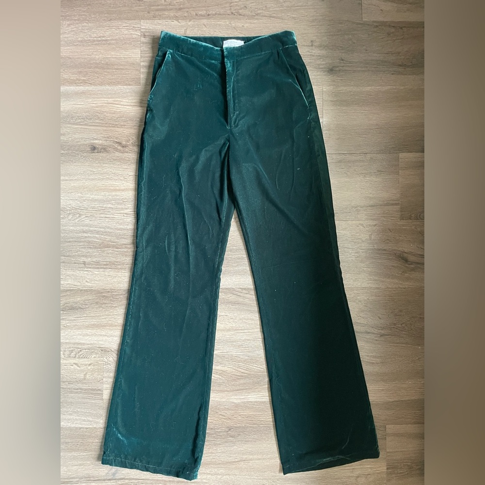 Deep Green Velvet Pants